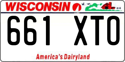 WI license plate 661XTO