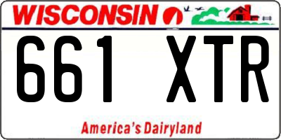 WI license plate 661XTR