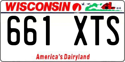 WI license plate 661XTS