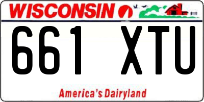 WI license plate 661XTU