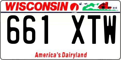 WI license plate 661XTW