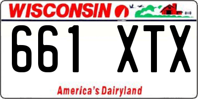 WI license plate 661XTX