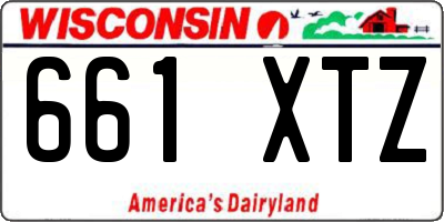 WI license plate 661XTZ