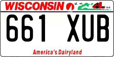 WI license plate 661XUB