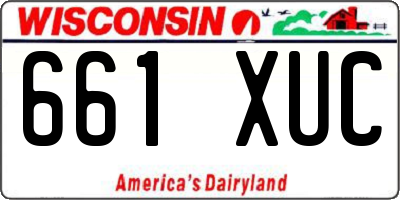 WI license plate 661XUC
