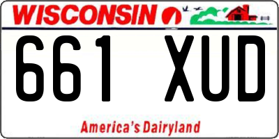 WI license plate 661XUD