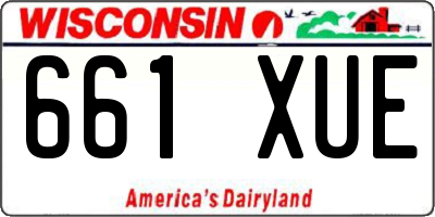 WI license plate 661XUE