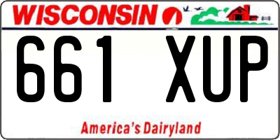 WI license plate 661XUP