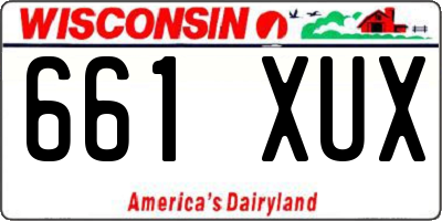 WI license plate 661XUX