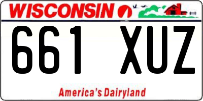 WI license plate 661XUZ