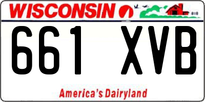 WI license plate 661XVB