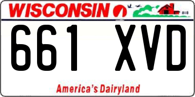 WI license plate 661XVD