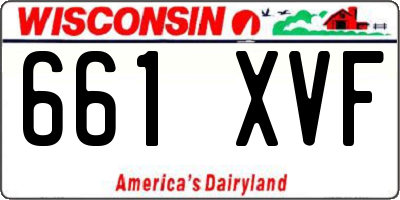WI license plate 661XVF