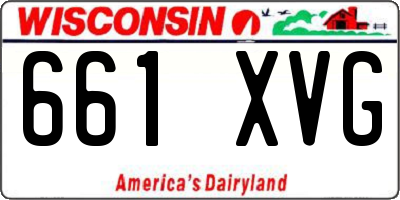 WI license plate 661XVG