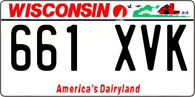 WI license plate 661XVK