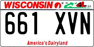 WI license plate 661XVN