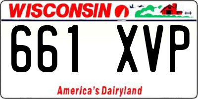 WI license plate 661XVP