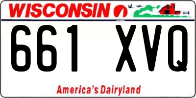 WI license plate 661XVQ