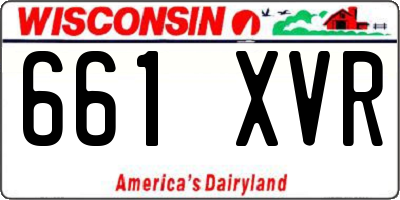 WI license plate 661XVR