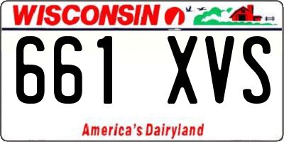 WI license plate 661XVS