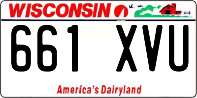 WI license plate 661XVU