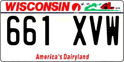 WI license plate 661XVW