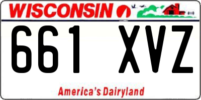 WI license plate 661XVZ