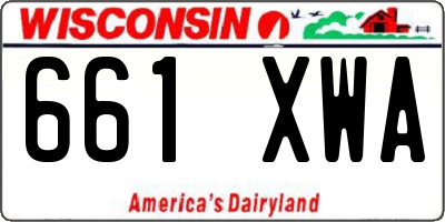 WI license plate 661XWA