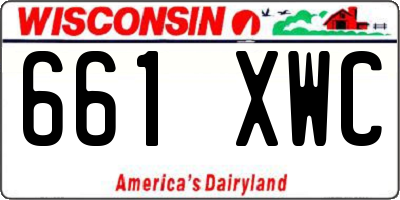 WI license plate 661XWC