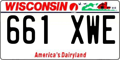WI license plate 661XWE