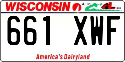 WI license plate 661XWF