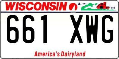 WI license plate 661XWG