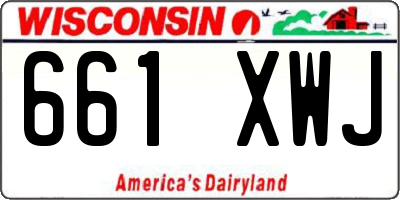 WI license plate 661XWJ