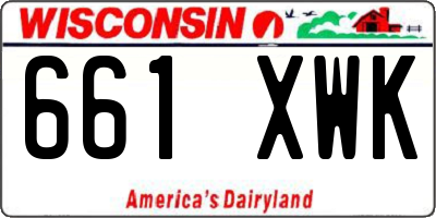 WI license plate 661XWK