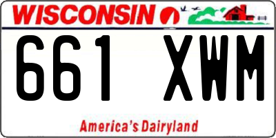 WI license plate 661XWM