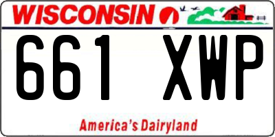 WI license plate 661XWP