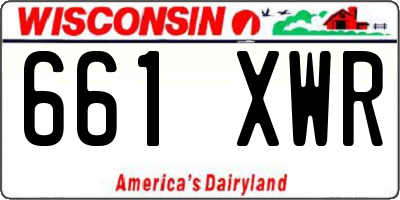 WI license plate 661XWR