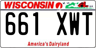WI license plate 661XWT