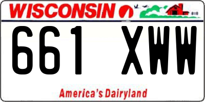 WI license plate 661XWW