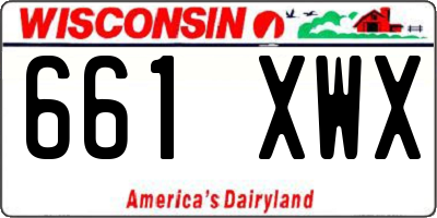 WI license plate 661XWX