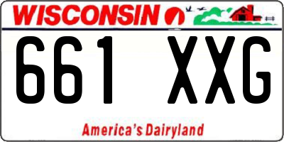 WI license plate 661XXG