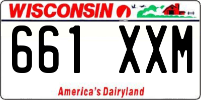 WI license plate 661XXM