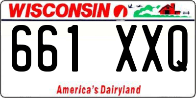 WI license plate 661XXQ