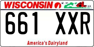 WI license plate 661XXR
