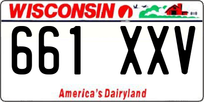 WI license plate 661XXV