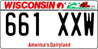 WI license plate 661XXW
