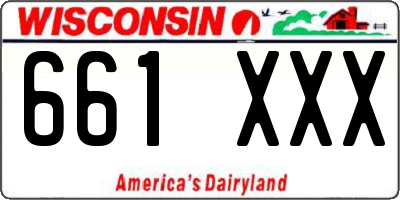 WI license plate 661XXX