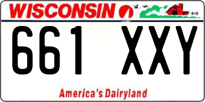 WI license plate 661XXY