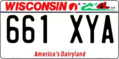 WI license plate 661XYA
