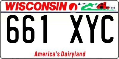 WI license plate 661XYC